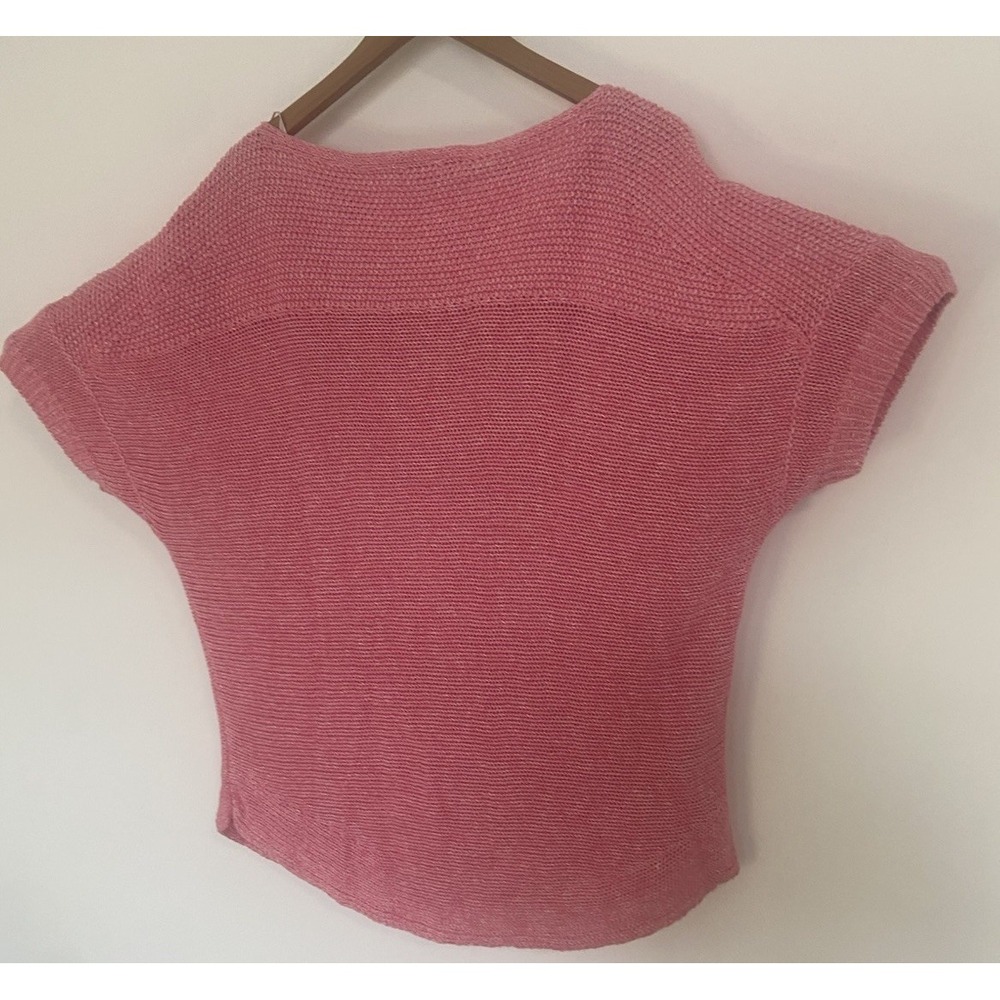 Women's Tommy Bahama Linen Blend Pink Cap Sleeve Medium Weight Sweater-Size XL - Picture 7 of 13